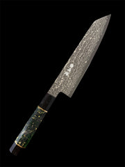 Ishizuka ORIGINAL Knife™ - Black Damascus N690 Ebony + Resin - Gyuto Kiritsuke 210mm