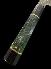 Ishizuka ORIGINAL Knife™ - Black Damascus N690 Ebony + Resin - Gyuto Kiritsuke 210mm
