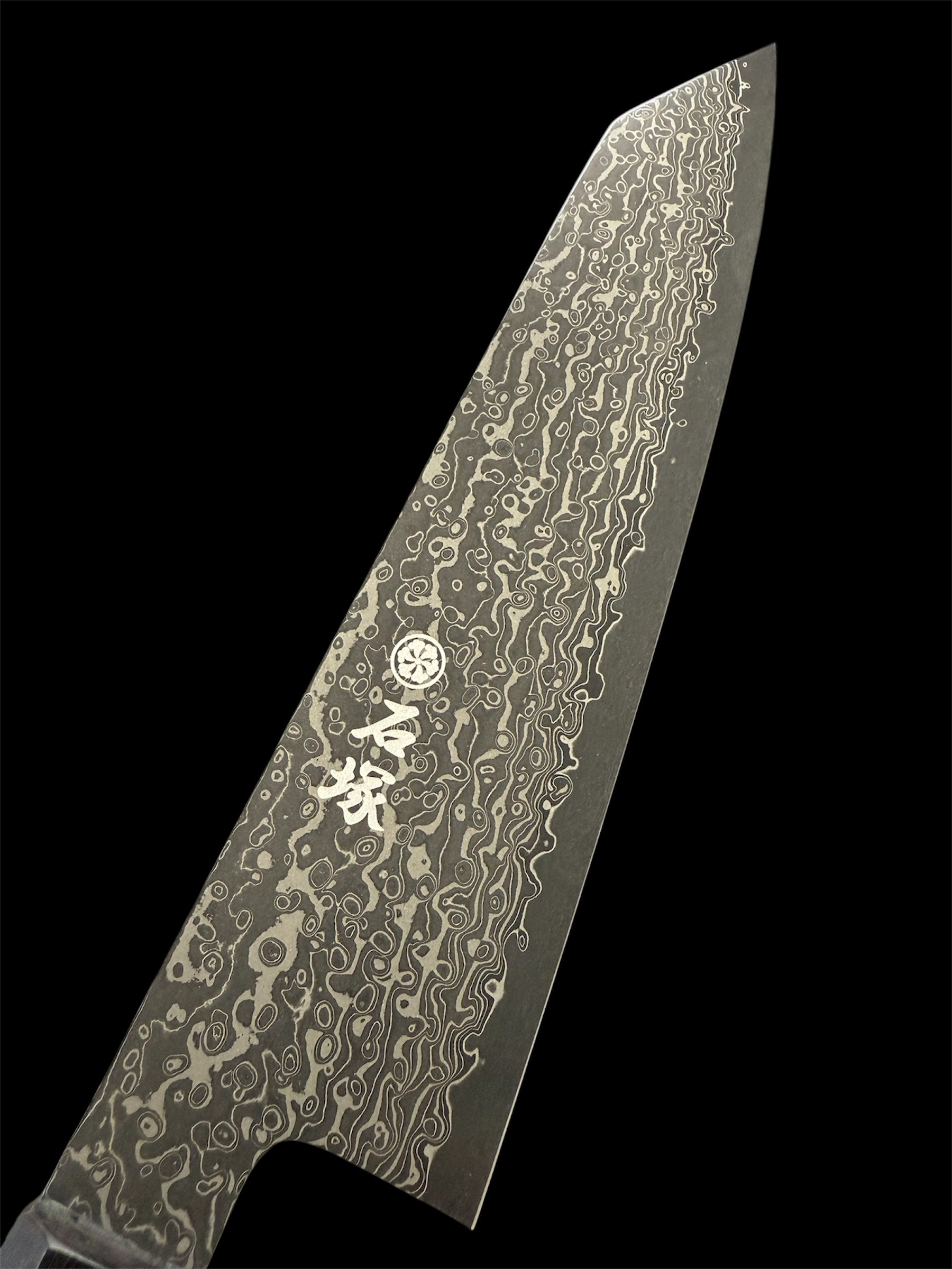 Ishizuka ORIGINAL Knife™ - Black Damascus N690 Ebony + Resin - Gyuto Kiritsuke 210mm